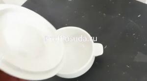 Супница, Бульонница (бульонная чашка) «Симплисити Вайт» с крышкой Steelite Simplicity White фото 4