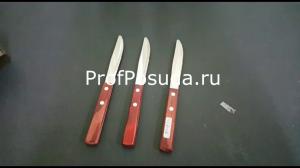Нож столовый с деревянной ручкой (3 штуки) Tramontina Polywood фото 1