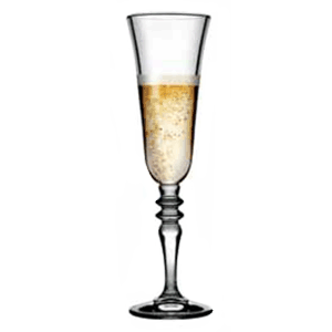 Бокал для шампанского флюте «Винтаж»; стекло; 190 мл; диаметр=7, высота=23 см.; прозрачный