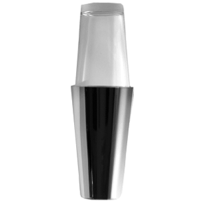 Шейкер со стаканом «Бостон»; сталь нержавеющая,стекло; 500 мл; диаметр=93/60, высота=295 мм; металлический,прозрачный