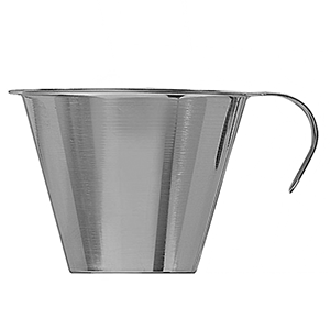 Мерный стакан; сталь нержавеющая; 0.25л; диаметр=10/12.2, высота=7.3 см.; металлический