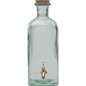 Лимонадник (банка-емкость с краном) с пробкой; стекло; 2л