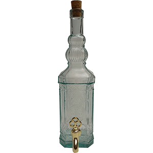 Лимонадник (банка-емкость с краном) с пробкой «Бутылка»; стекло; 0.7л; H=30см