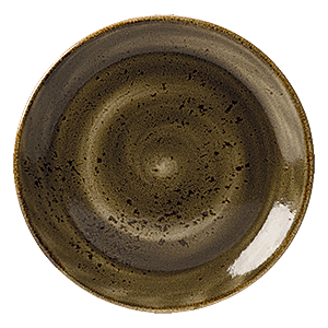 Тарелка пирожковая «Крафт»; материал: фарфор; диаметр=15, высота=1 см.; коричневый