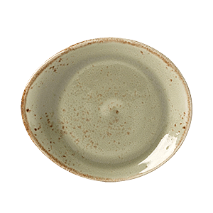 Тарелка пирожковая «Крафт»; материал: фарфор; диаметр=155, высота=20 мм; зеленый