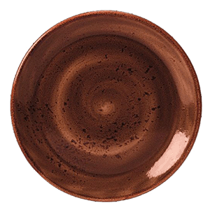 Тарелка пирожковая «Крафт»; материал: фарфор; диаметр=15, высота=21.5, длина=28.5, ширина=20 см.; терракот