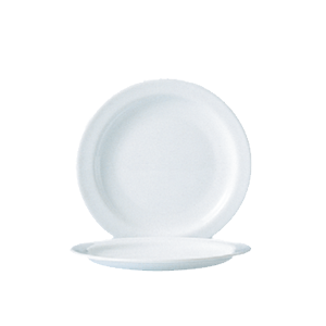 Тарелка мелкая «Отельер»; стекло; диаметр=15.5 см.; белый