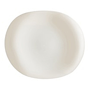 Тарелка мелкая овальная «Зеникс»; зеникс; длина=17, ширина=15 см.; белый