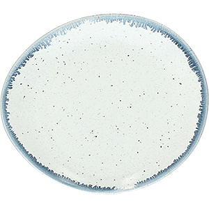 Тарелка для хлеба «Органика»; фарфор; D=16см; белый,синий