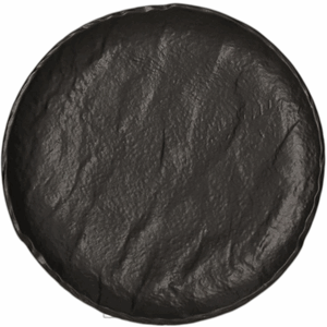 Тарелка пирожковая «Вулкания»; фарфор; D=16см; черный