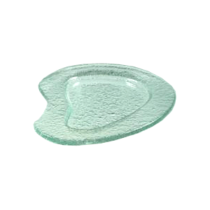 Тарелка «Амеба»; стекло; высота=15, длина=190, ширина=150 мм; прозрачный