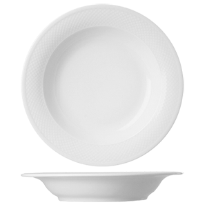 Тарелка глубокая «Портофино»; материал: фарфор; 340 мл; диаметр=23, высота=3.5 см.; белый