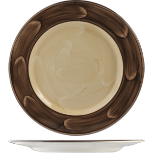 Тарелка «Пепперкорн»; материал: фарфор; диаметр=23 см.; коричневый,бежевая