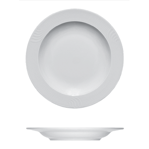 Тарелка глубокая «Карат»; материал: фарфор; диаметр=23, высота=2.5 см.; белый