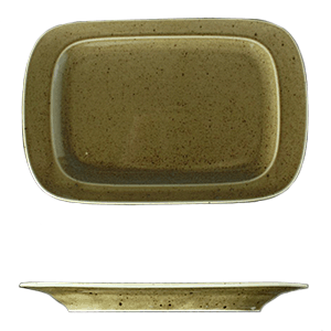 Тарелка прямоугольная «Кантри Стайл»; материал: фарфор; высота=1, длина=24 см.; зеленый