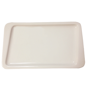 Тарелка прямоугольная; материал: фарфор; длина=25.5, ширина=15 см.; белый