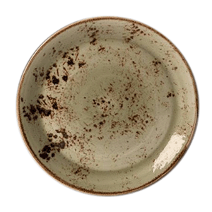 Тарелка мелкая «Крафт»; материал: фарфор; диаметр=23 см.; зеленый