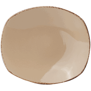 Тарелка глубокая овальная «Террамеса вит»; материал: фарфор; высота=4, длина=21, ширина=19 см.; бежевая