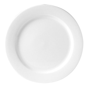 Тарелка мелкая «Монако Вайт»; материал: фарфор; диаметр=25.5 см.; белый