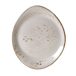 Тарелка мелкая «Крафт»; материал: фарфор; диаметр=25.5, высота=14.5, длина=32, ширина=22 см.; белый