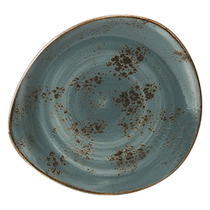 Тарелка мелкая «Крафт»; материал: фарфор; высота=20, длина=255, ширина=205 мм; синий