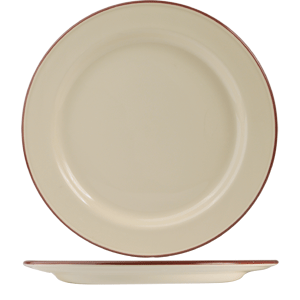 Тарелка «Кларет»; материал: фарфор; диаметр=27 см.; бежевая,бордо