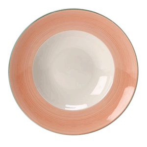 Тарелка для пасты «Рио Пинк»; материал: фарфор; диаметр=27 см.; белый, розовый