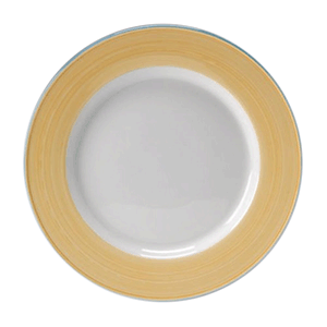 Тарелка сервировочная «Рио Еллоу»; материал: фарфор; диаметр=30 см.; белый, желтый