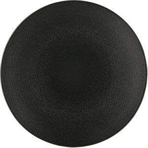Тарелка мелкая «Экинокс»; фарфор; D=24,H=3см; черный