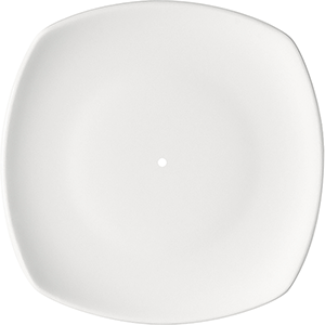 Тарелка для этажерки с отверстием «Опшенс»; фарфор; D=21см; белый