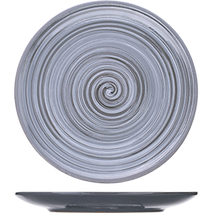Тарелка мелкая «Пинки»; керамика; D=22,H=2см; серый