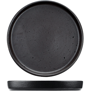 Тарелка с бортом «Оникс»;  керамика;  D=20см;  черный