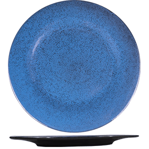 Тарелка «Млечный путь голубой»; фарфор; D=20,H=2см; голубой,черный
