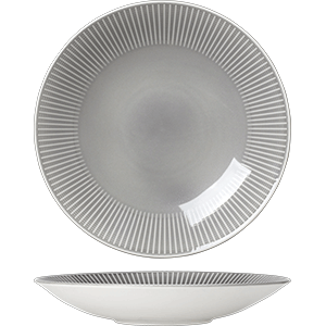 Тарелка для пасты; фарфор; D=28см; серый