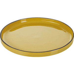 Тарелка «Карактер»; керамика; D=280,H=25мм;  желтый 