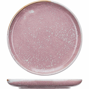 Тарелка с бортом «Пион»; фарфор; D=26,H=3см;  розовый 