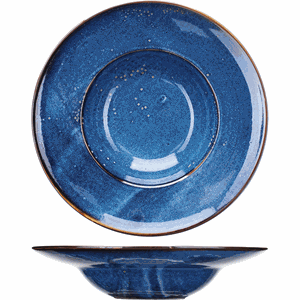 Тарелка для пасты «Ирис»; фарфор; 250мл; D=280,H=55мм; голубой