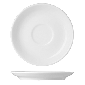 Блюдце «Прага»; материал: фарфор; диаметр=14.5, высота=2 см.; белый