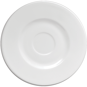 Блюдце «Перформа»; стекло; диаметр=12 см.; белый