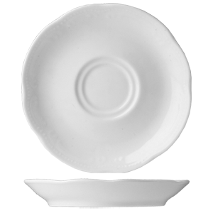 Блюдце «В.Виена»; материал: фарфор; диаметр=12 см.; белый
