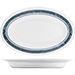 Блюдо овальное «Риалто»; стекло; 150 мл; высота=28, длина=220, ширина=140 мм; цвет: белый, зеленый