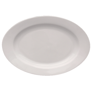 Блюдо овальное «Кашуб-хел»; материал: фарфор; высота=4, длина=30, ширина=21 см.; белый