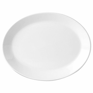 Блюдо овальное «Симплисити Вайт»; материал: фарфор; высота=27, длина=340, ширина=270 мм; белый