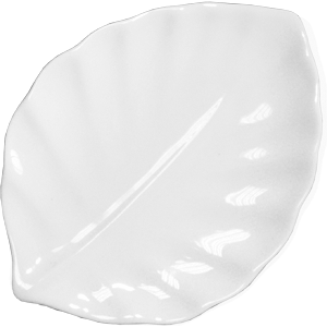 Блюдо-лист «Кунстверк»; материал: фарфор; высота=3.5, длина=15, ширина=11 см.; белый