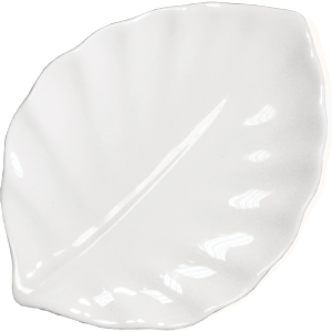 Блюдо-лист «Кунстверк»; материал: фарфор; высота=3.6, длина=36.5, ширина=25.5 см.; белый