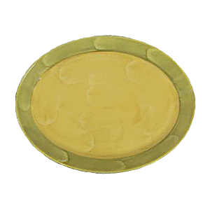 Блюдо овальное «Феннель»; материал: фарфор; высота=20, длина=300, ширина=237 мм; зеленый,бежевая