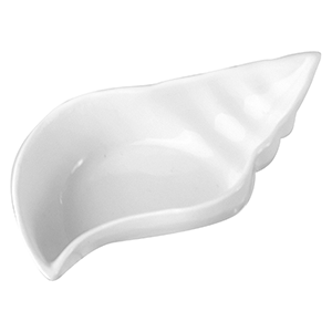 Блюдо-ракушка для комплимента «Кунстверк»; материал: фарфор; высота=2.1, длина=11.5, ширина=6.6 см.; белый