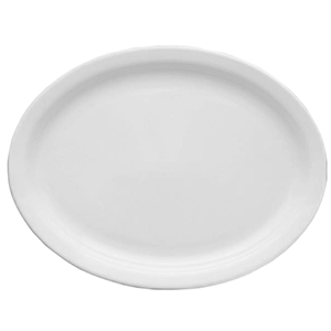 Блюдо овальное «Америка»; материал: фарфор; высота=5.5, длина=35, ширина=25.5 см.; белый