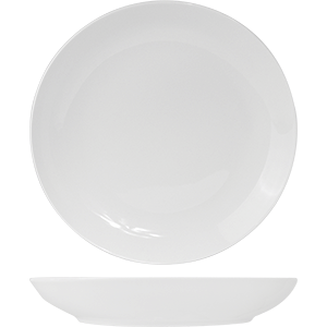 Блюдо глубокое «Кунстверк»; материал: фарфор; диаметр=33.5, высота=4.8 см.; белый
