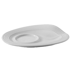 Блюдце «Фруассэ»; материал: фарфор; длина=13, ширина=10 см.; белый